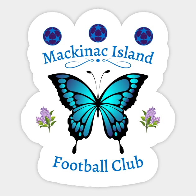 Mackinac Island Football Club Sticker by Great Lakes ShirtWorks